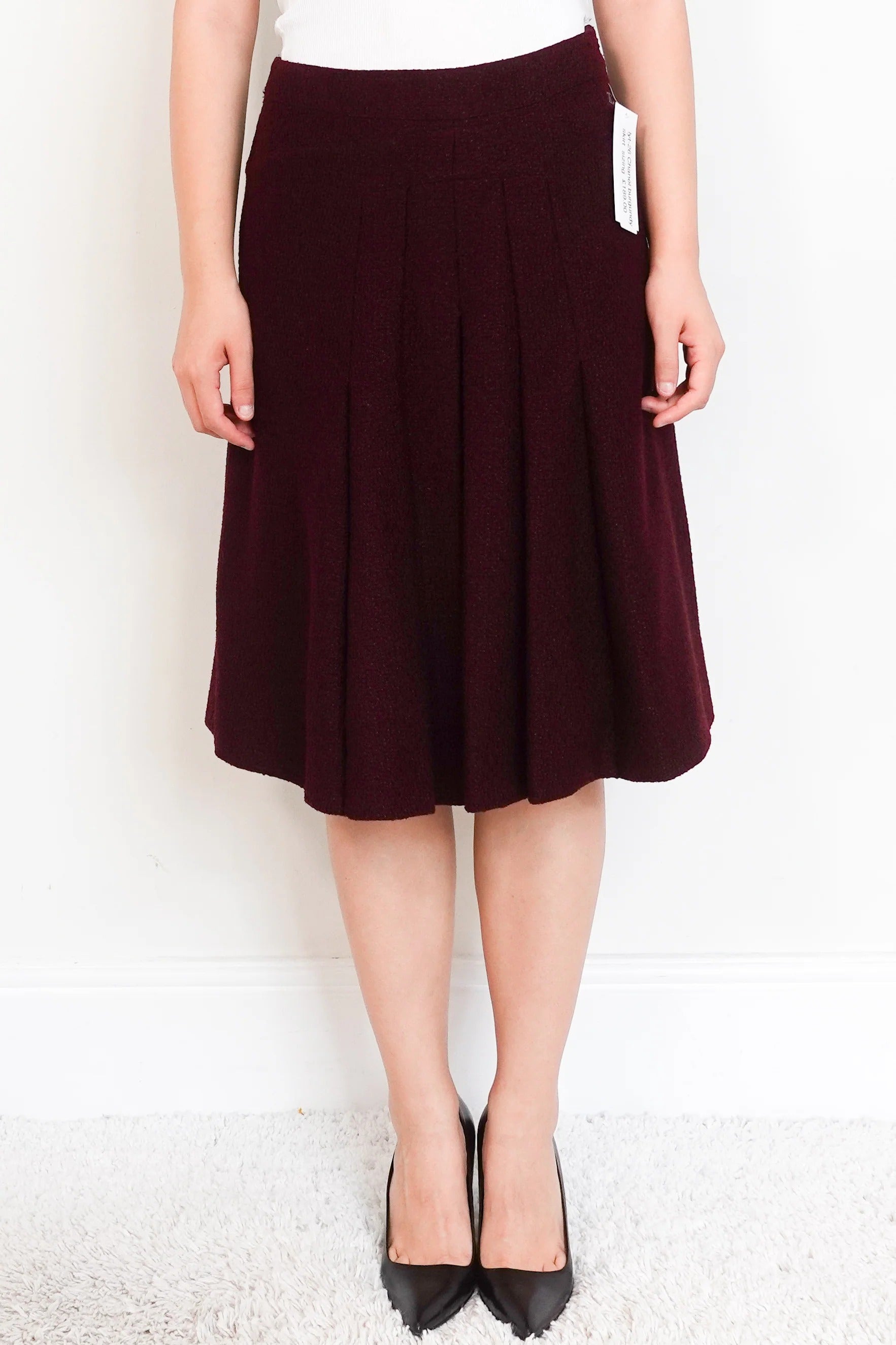 Burgundy Wool Skirt