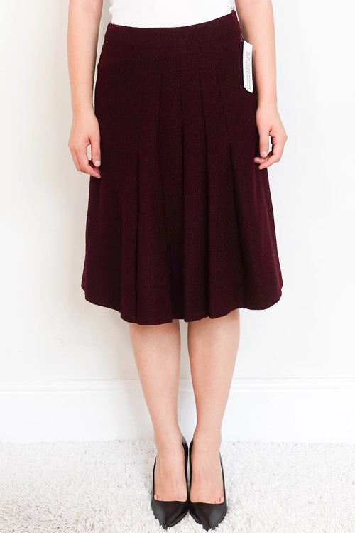 Burgundy Wool Skirt