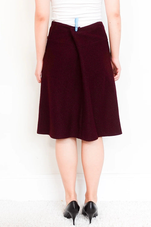 Burgundy Wool Skirt