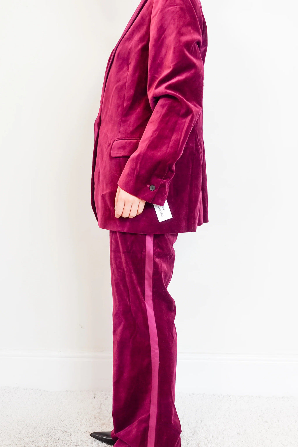 NEW Jigsaw velvet purple suit set