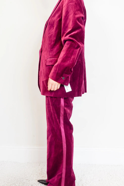 NEW Jigsaw velvet purple suit set