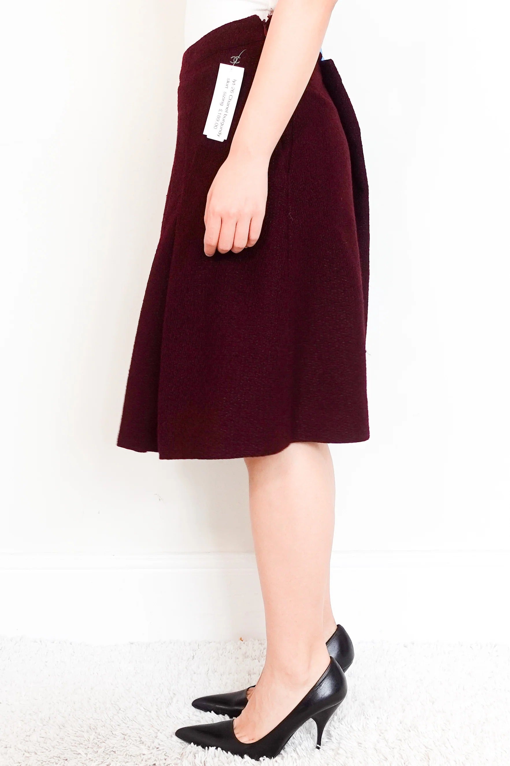 Burgundy Wool Skirt